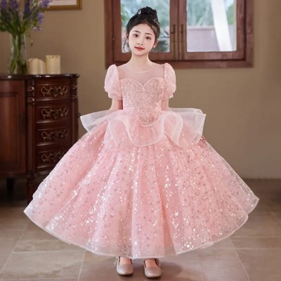(Size: 4-11 Years) 2025  Girl Princess   Party Dress Wedding Clothes
