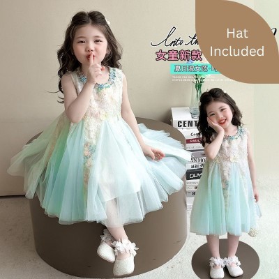 Girl Beautiful Puff Princess Skirt with hat