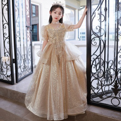 ✨ Royal Luxe Golden Princess Baby Girl Party Gown