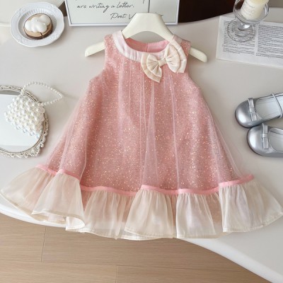Premium Pink Glitter Princess Baby Gown